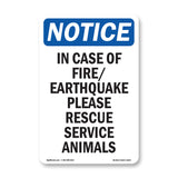 In Case Of Fire Earthquake Please