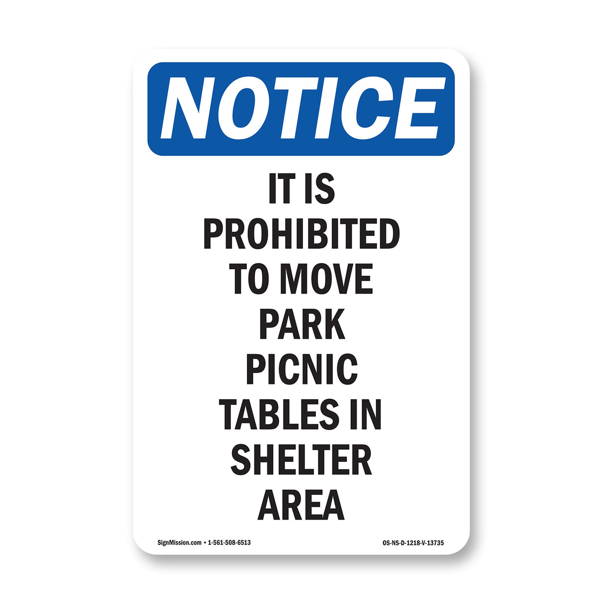 It Is Prohibited To Move Park Picnic Tables