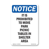 It Is Prohibited To Move Park Picnic Tables