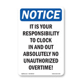 It Is Your Responsibility To Clock In And