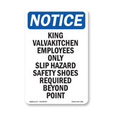 Kitchen Employees Only Slip Hazard Safety