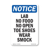 Lab No Food No Open Toe Shoes Wear Smock