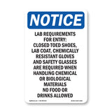 Lab Requirements For Entry Closed