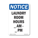 Laundry Room Hours ____ Am - ____ Pm