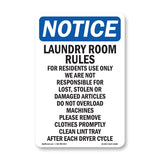 Laundry Room Rules For Residents
