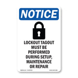 NOTICE Lockout Tagout Setup Maintenance Repair