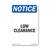 Low Clearance Sign