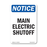 Main Electric Shutoff Sign