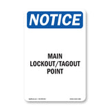 Main Lockout Tagout Point