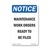 Maintenance Work Orders Ready To Be Filed