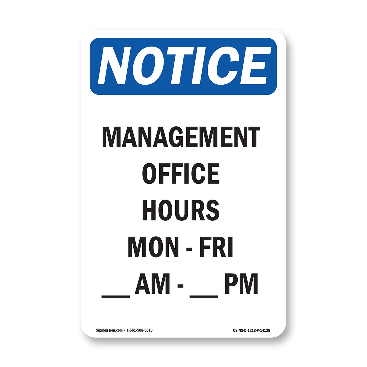 Management Office Hours Mon - Fri ____ Am