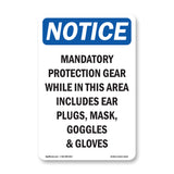 Mandatory Protection Gear While In This