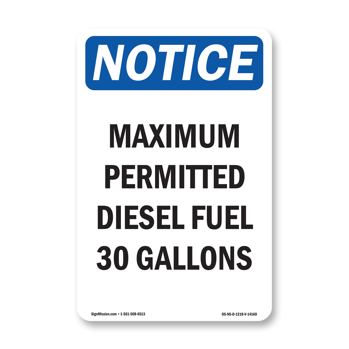 Maximum Permitted Diesel Fuel 30 Gallons