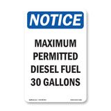 Maximum Permitted Diesel Fuel 30 Gallons