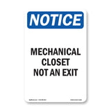 Mechanical Closet Not An Exit