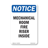 Mechanical Room Fire Riser Inside