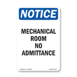 Mechanical Room No Admittance