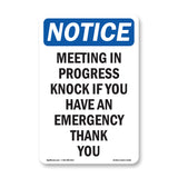 Meeting In Progress Knock If You Have An