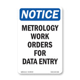 Metrology Work Orders For Data Entry