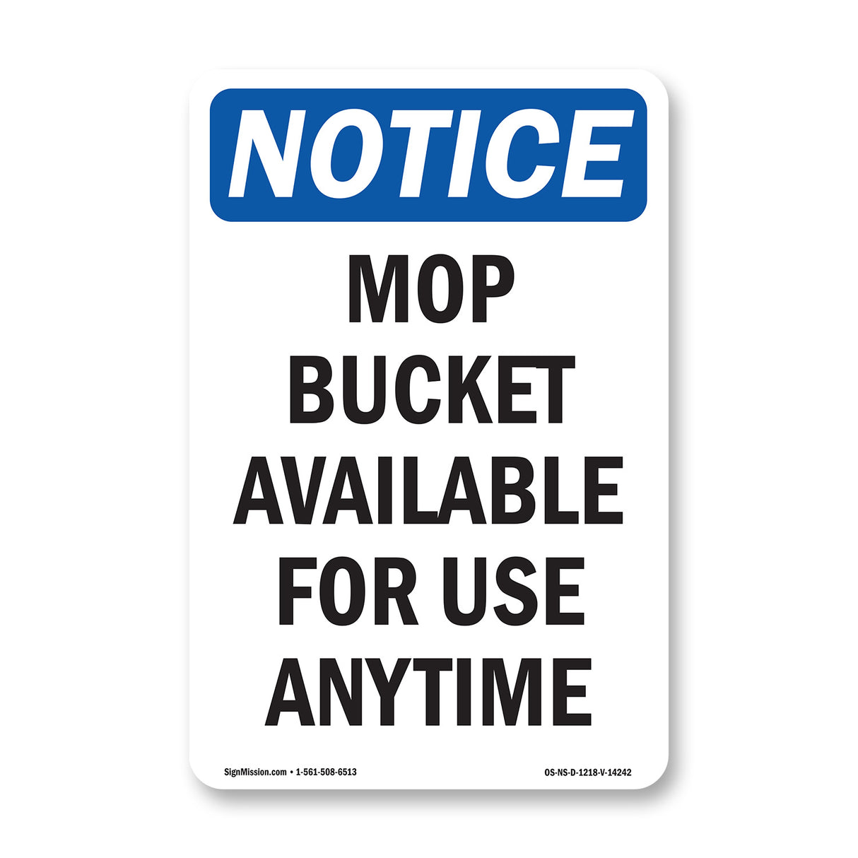 Mop Bucket Available For Use Anytime