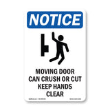 Moving Door Can Crush Or Cut