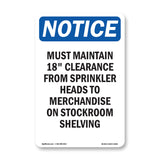 Must Maintain 18 Clearance From