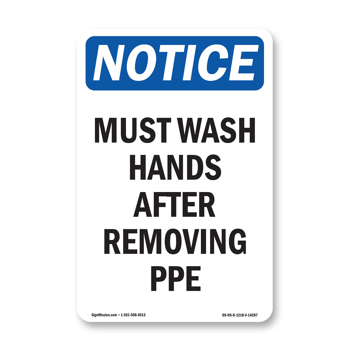 Must Wash Hands After Removing Ppe