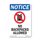 No Backpacks Allowed
