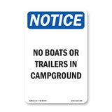 No Boats Or Trailers In Campground