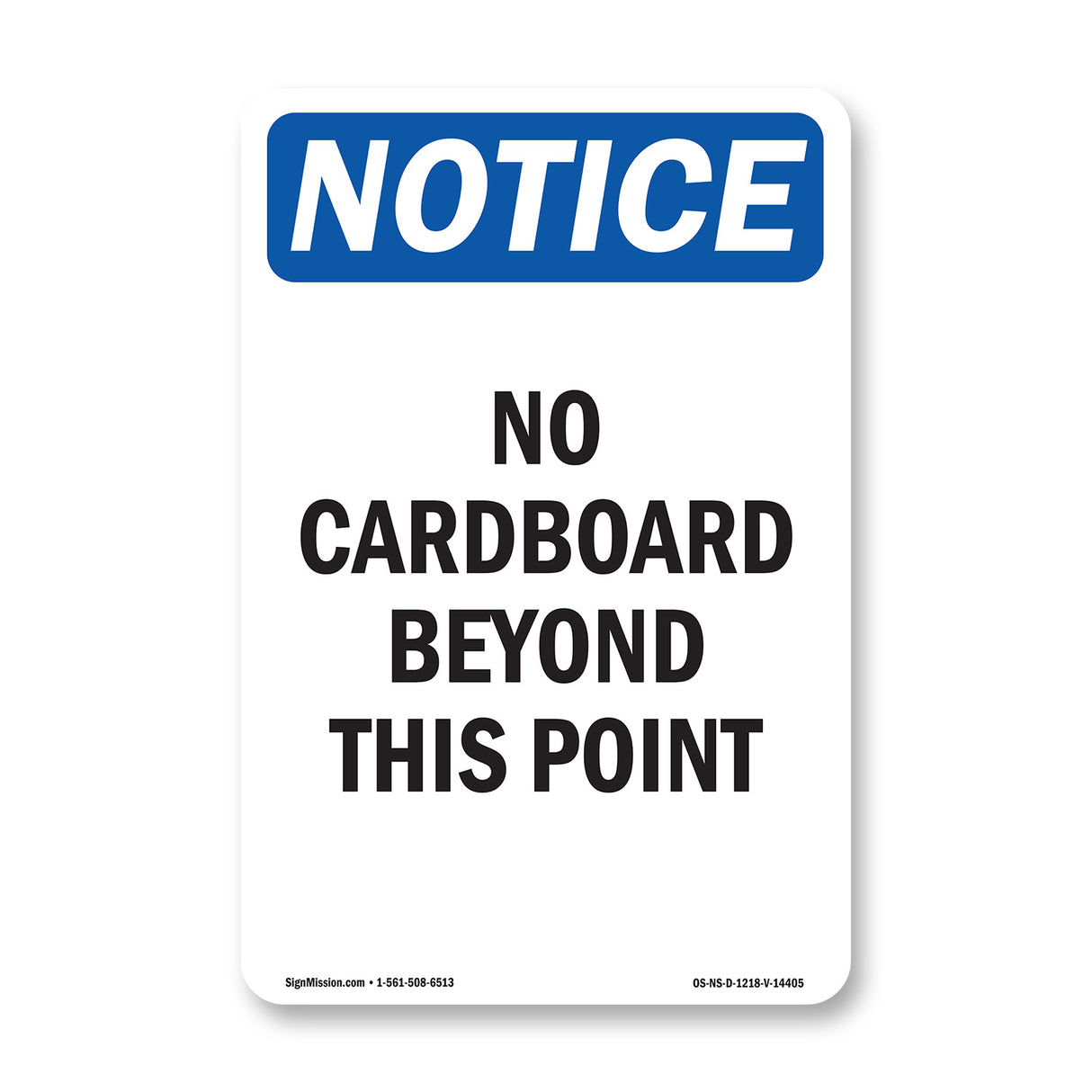 No Cardboard Beyond This Point