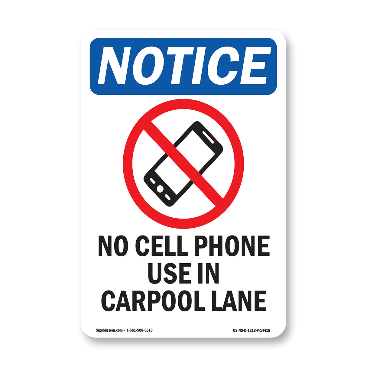 No Cell Phone Use In Carpool Lane