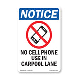 No Cell Phone Use In Carpool Lane