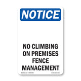 No Climbing On Premises Fence Management