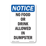 No Food Or Drink Allowed In Dumpster