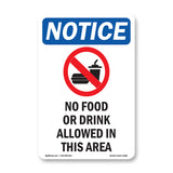 No Food Or Drink Allowed In This Area