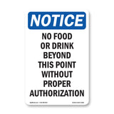 No Food Or Drink Beyond This Point Without