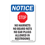 No Hairnets No Beard Nets No