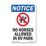 No Horses Allowed In RV Park