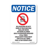 No Lifeguard On Duty Swim At