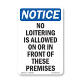 No Loitering Is Allowed On Or In Front Of