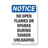 No Open Flames Or Sparks During