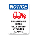 No Parking On Grass