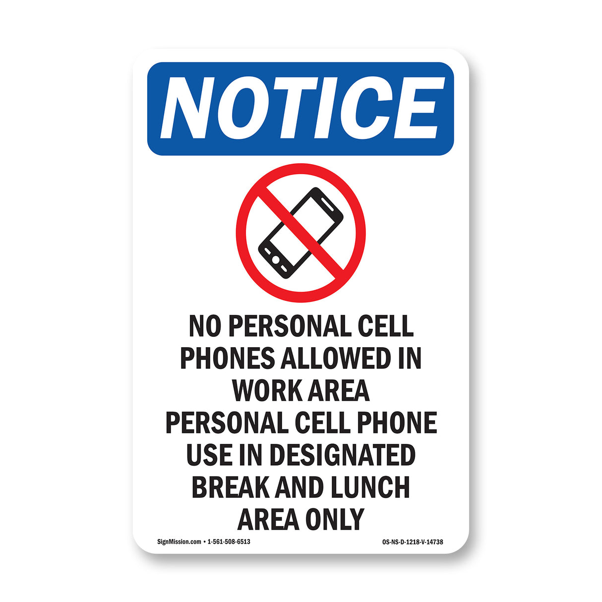 No Personal Cell Phones