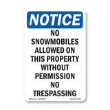 No Snowmobiles Allowed On This Property