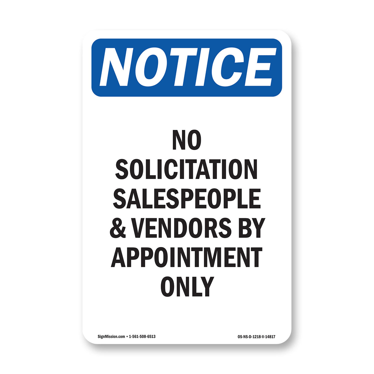 No Solicitation Salespeople And Vendors By