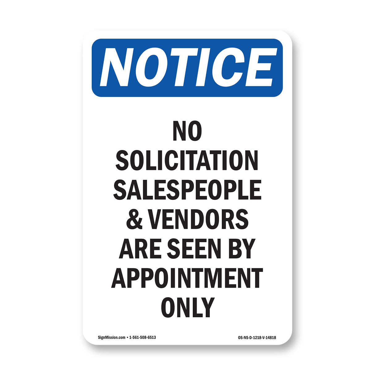 No Solicitation Salespeople And