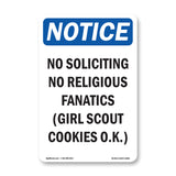 No Soliciting No Religious Fanatics (Girl