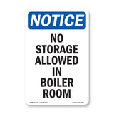 No Storage Allowed In Boiler Room
