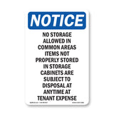 No Storage Allowed In Common Areas Items