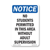 No Students Permitted In This Area Without